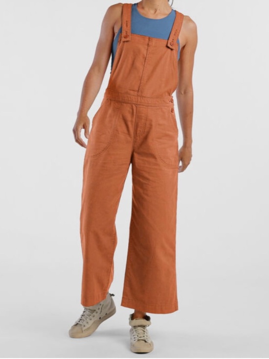 Patagonia Denim - Patagonia Organic Cotton Stand Up Cropped Overalls in Umber Brown Size 8